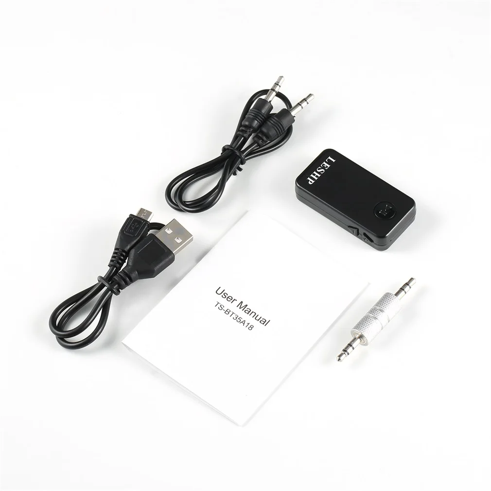 

LESHP Square Mini Wireless Hands Free Audio Car-Styling Stereo Output Music Streaming Receiver Adapter