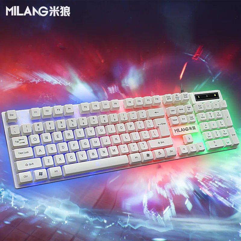 

USB Wire Keyboard and Mouse Combos 104 Keys and Optical Mouse Led Back Light for Home and Office Gamer