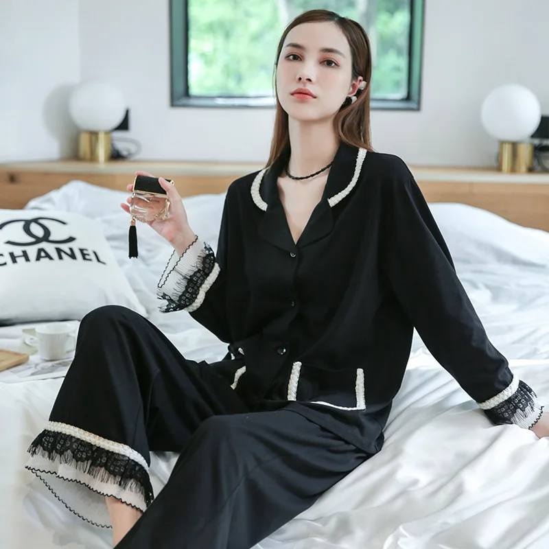 

Island fleece pajamas women plus fleece long-sleeved pajamas for women