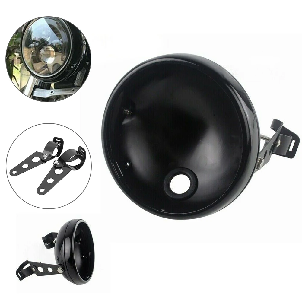 Мотоциклетный 7 дюймовый круглый налобный фонасветильник лампа корпус ведра +