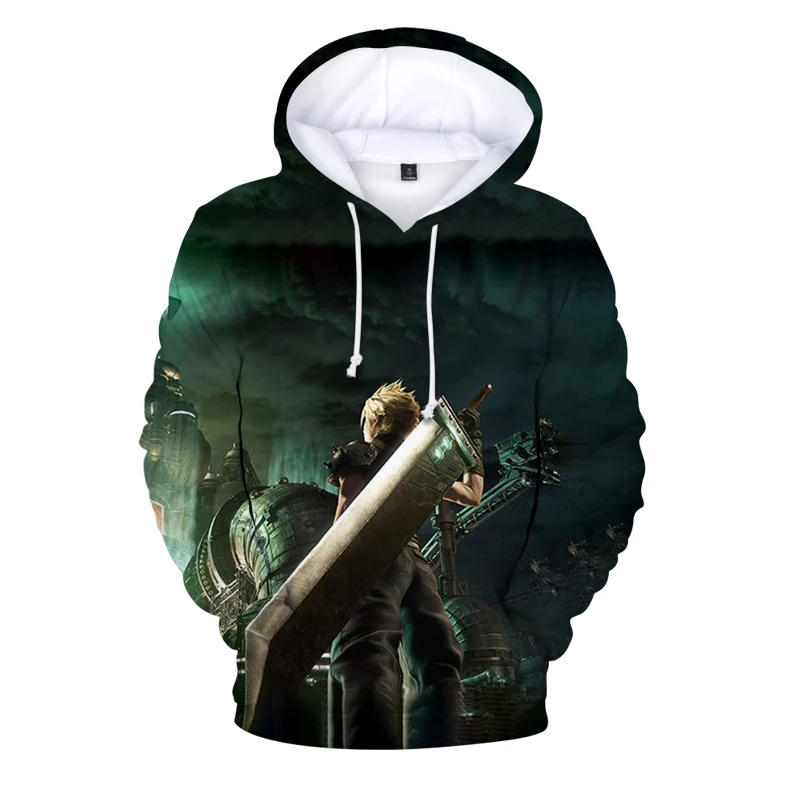 

Fashion Brand Men's Hoodies 2021 Male Casual Hoodies Sweatshirts Mens Hodies Final Fantasy VII Remake 3d Hoodies Sweatshirt Tops