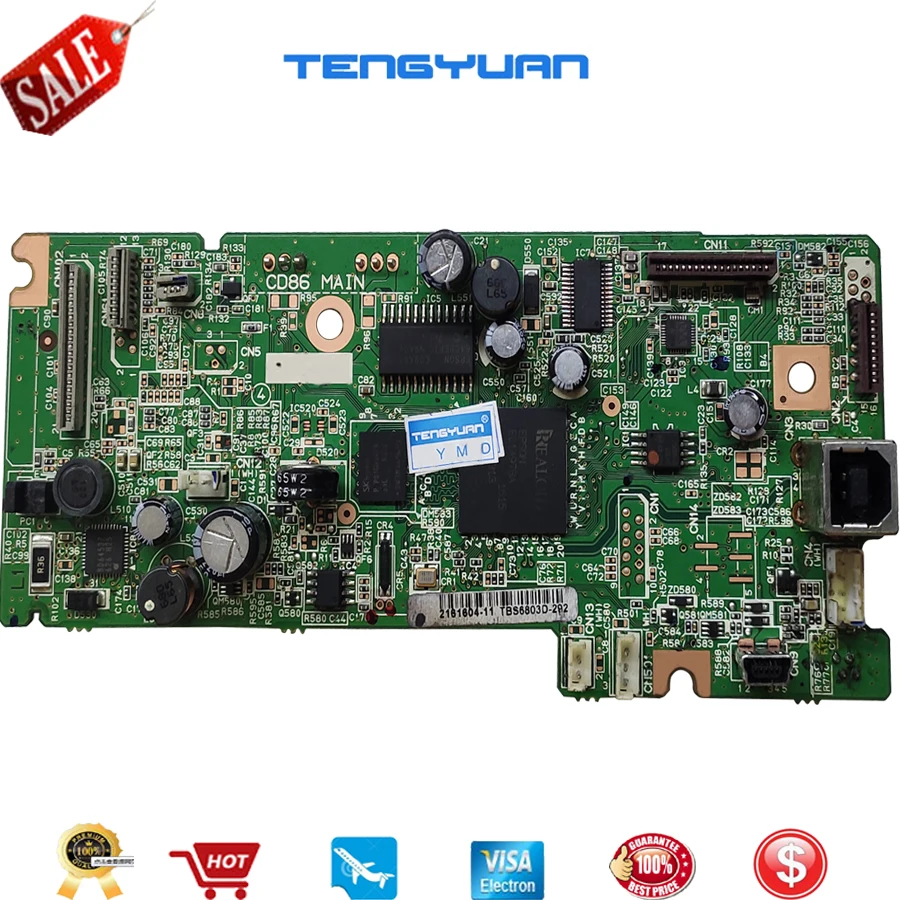 2PCX оригинальная отформатированная плата для Epson L355 L455 L555 L565 материнская в части