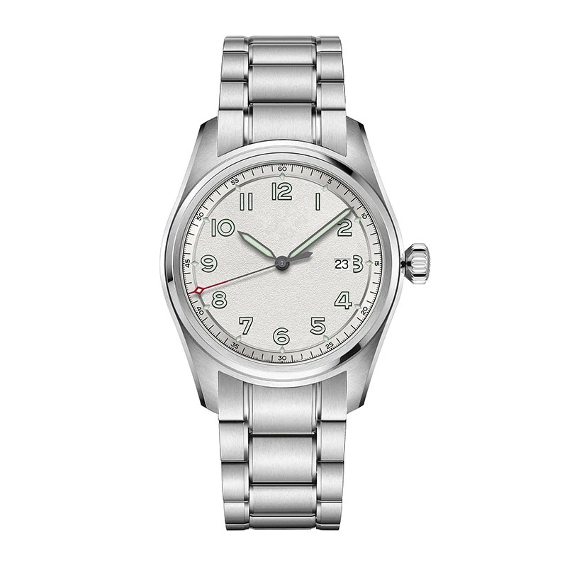 

High-end Pioneer Series Mechanical Watch Men's Automatic Stainless Steel Sapphire Glass White Dial