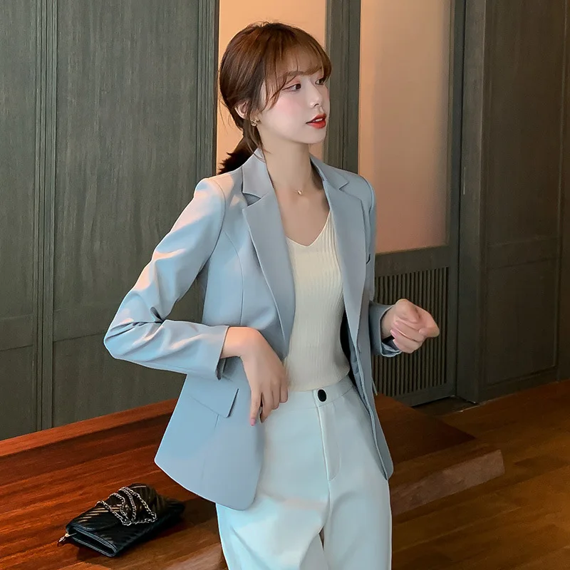 

Spring Korean Long Sleeve Blazer Oversize Women Top Casual Suit Long Sleeve Slim Blazer Mujer Women Blazers And Jackets