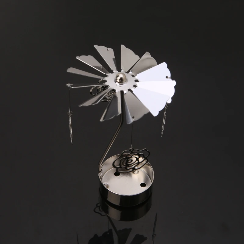 

Rotary Spinning Tealight Candle Metal Tea light Holder Carousel Home Decor Gift