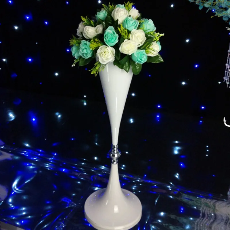 

10pcs/Lot Vase Metal Flower Road Lead Wedding Table Centerpiece Flowers Vases For Marriage Party Home Decoration