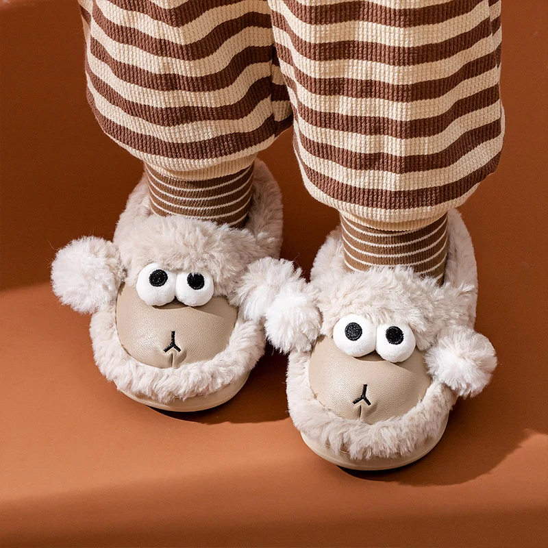 Мягкие плюшевые тапочки премиум-класса для мальчиков и девочек теплая зимняя