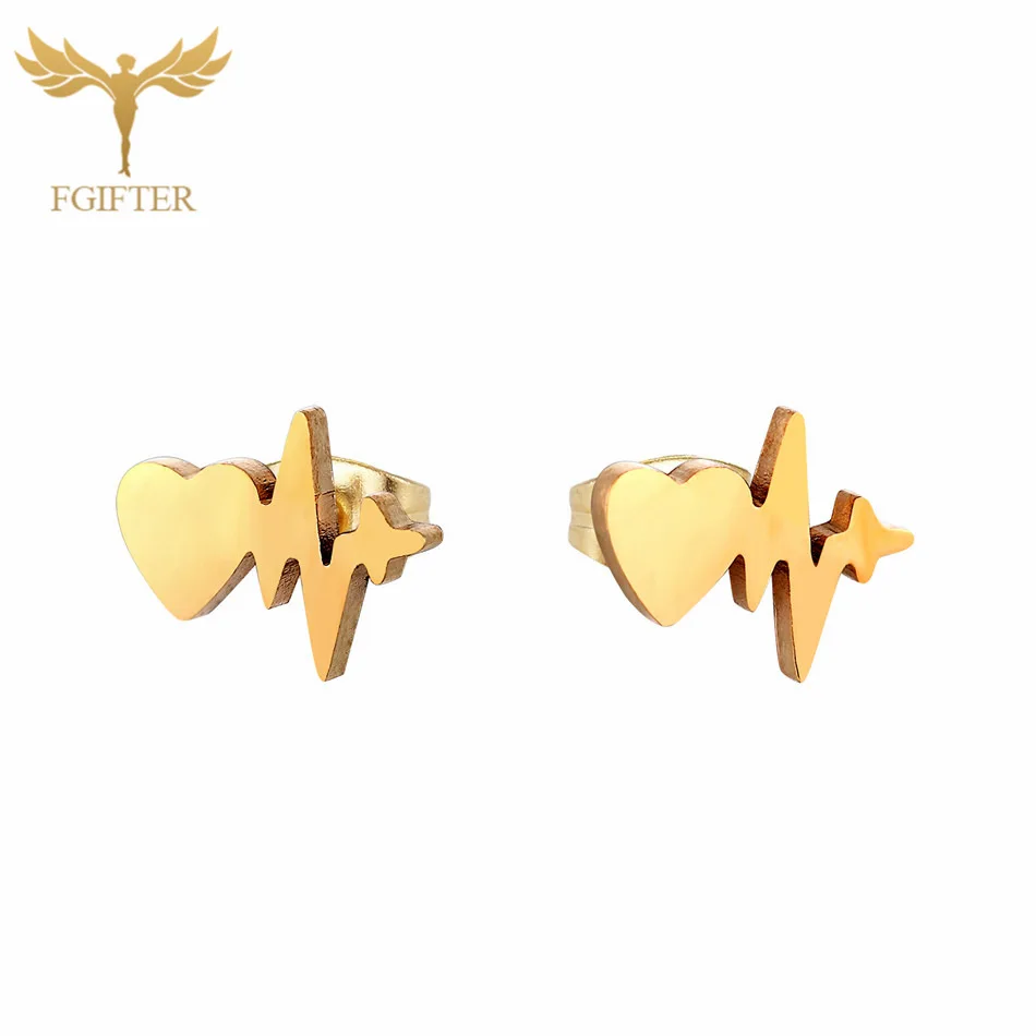 Lover Earrings Серьги-гвоздики из нержавеющей стали высокого качества, романтические серьги для влюбленных девушек и женщин, свадебные ювелирные украшения, аксессуары - Окраска металла: Lover Earrings