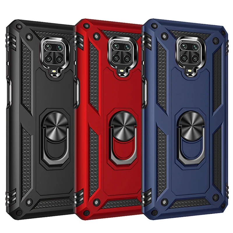 

Shockproof Armor Magnetic Metal Case For Xiaomi Redmi Note 9 8T 9c 8 7 9s 10 Poco X3 NFC F2 9A 7A 8A K20 9T Pro 10T Ring Cover