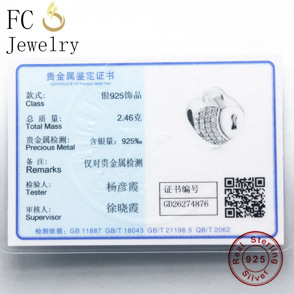 FC Jewelry подходит для оригинального бренда очаровательный браслет 925 Серебряный