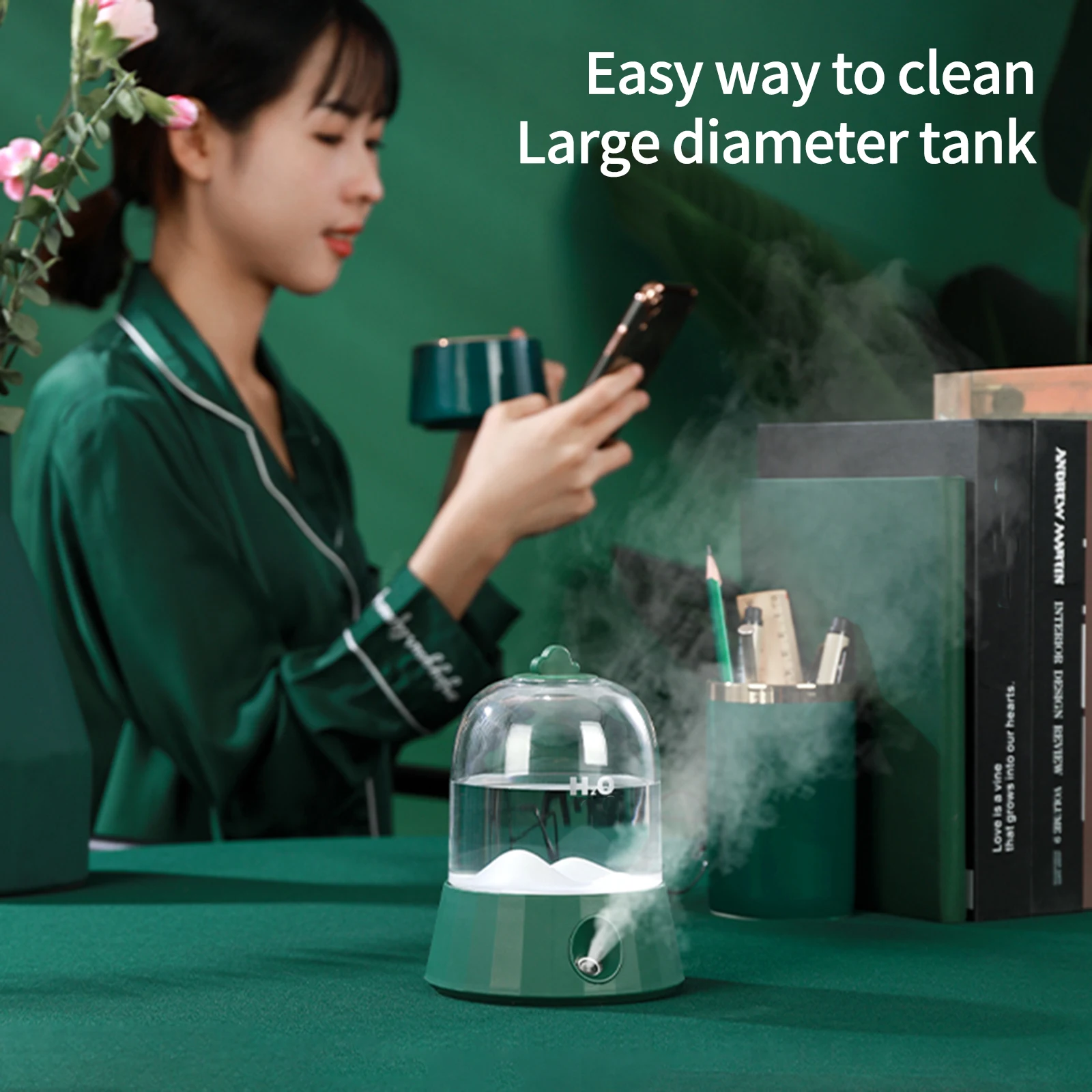 

Rechargeable Air Humidifier Ultrasonic Aromatherapy Diffuser Air Mist Maker Aroma Humidification Quiet Operation For Home Office