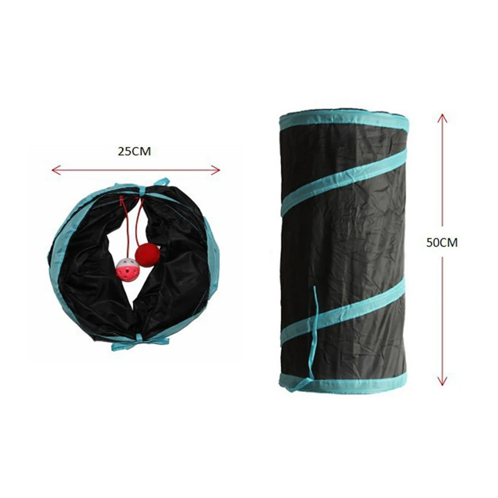 

Funny Pet Cat Tunnel 2 Holes Play Tubes Balls Collapsible Crinkle Kitten Toys Puppy Ferrets Rabbit Play Dog Tunnel Tubes