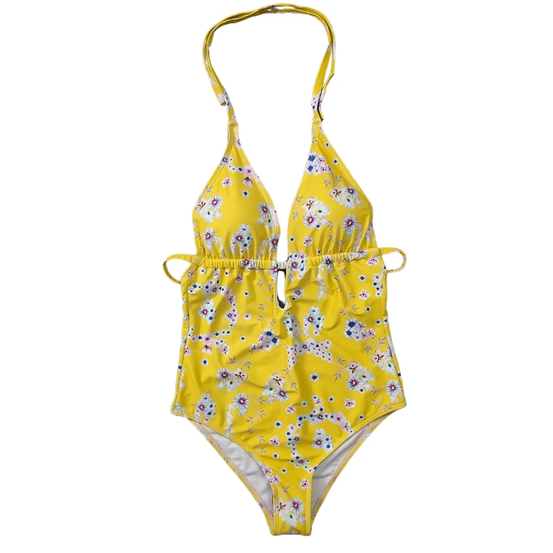 Women Floral One Piece Swimsuit Push-up Padded Bikini Swimwear Bathing Suit 2020 Summer Holiday Beachwear Monokini |