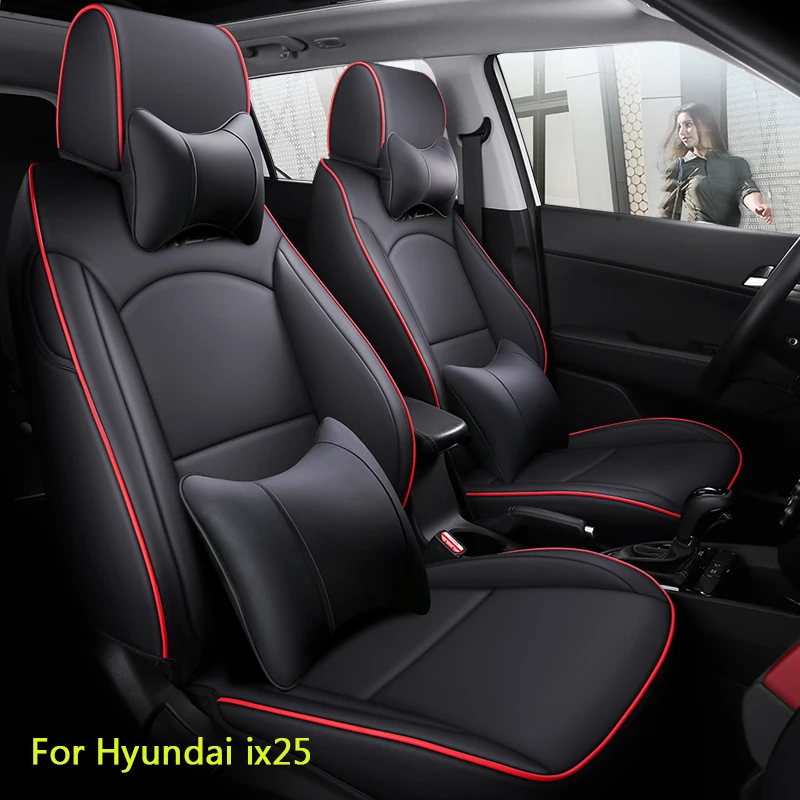 

Special Full coverage Car seat cover For Hyundai ix25 2014 2015 2016 2017 2018 2019 with Faux waterproof Leather Accessories