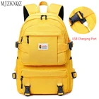 Модный рюкзак Mjzkxqz, детские школьные ранцы для девочек, водонепроницаемый большой школьный рюкзак из ткани Оксфорд для подростков, школьный рюкзак с Usb