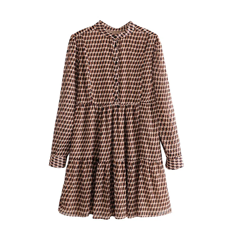 

Summer Chiffon Dress Boho Beach Dress Retro Ruffle Short Sleeve A-line Party Mini Dress Summer Plus Size