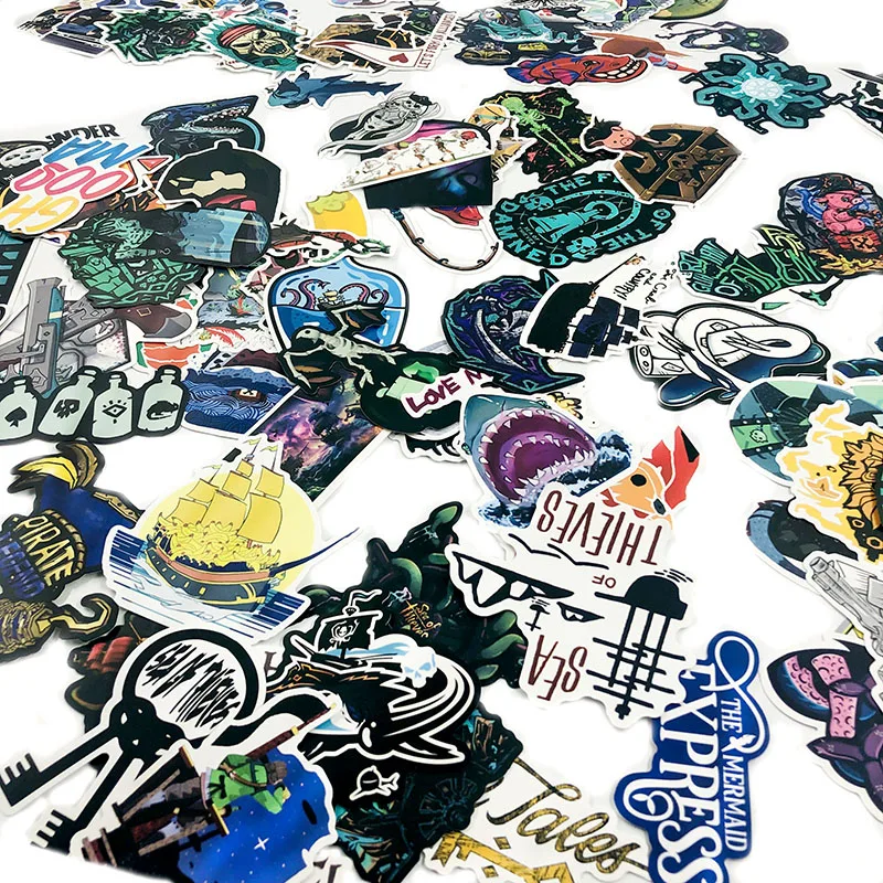 50-100 шт. наклейки в виде МОРСКИХ ПИРАТОВ |