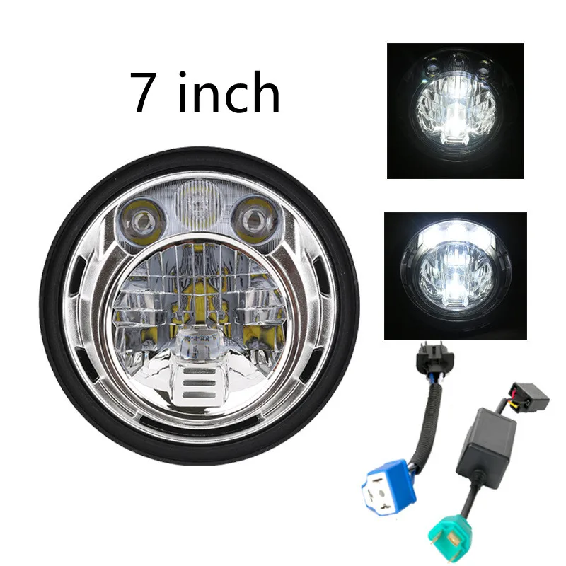 Светодиодная фара 7 дюймов 60 Вт дальнего и ближнего света без ежедневных ходовых