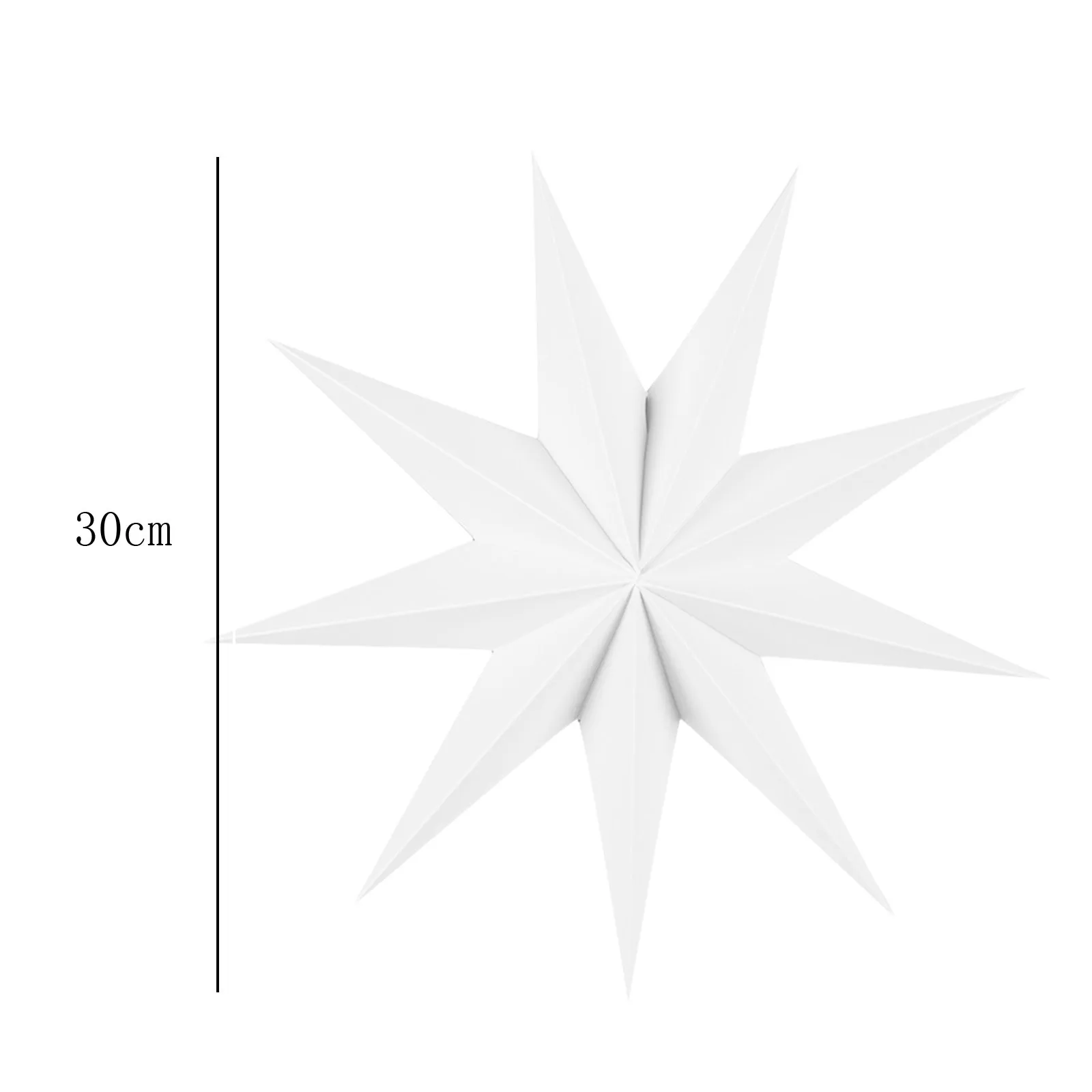 

Folding White Stars 5 Pieces Diameter 30cm Window Decoration Ornament Paper Lantern Stars Shaped Hanging Pendant Party Decor#751
