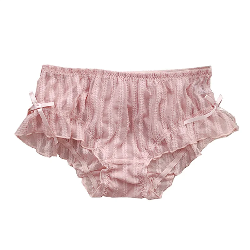 

Прозрачное нижнее белье в японском стиле Лолиты, женские кружевные трусики в полоску, сексуальные трусики, бесшовное нижнее белье