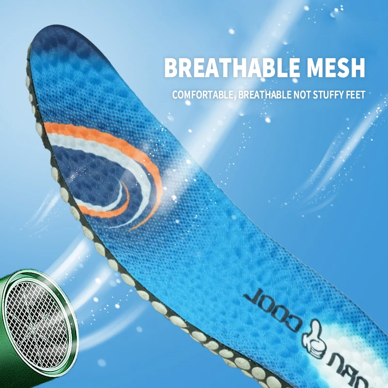 Baasploa 2021 Shoe Pad Soft Comfortable Elastic Insole Popcorn Insole Breathable Shock-Absorbing Insoles Men Women Fitnes