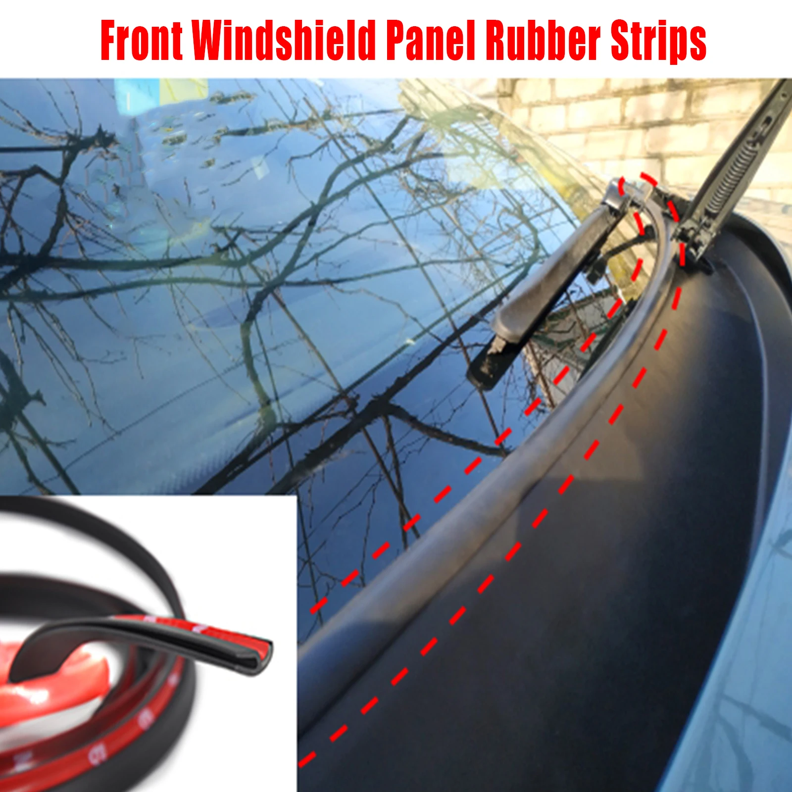 

1.7m Car Wiper Front Windshield Panel Moulding Seal Strip for Honda Audi Benz Buick VW Skoda Mazda Ford Toyota BMW E46 E39 M5 X6