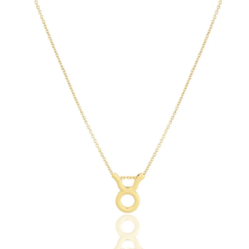 Минималистичное ожерелье с подвеской из сплава телец 12 созвездиями Колье