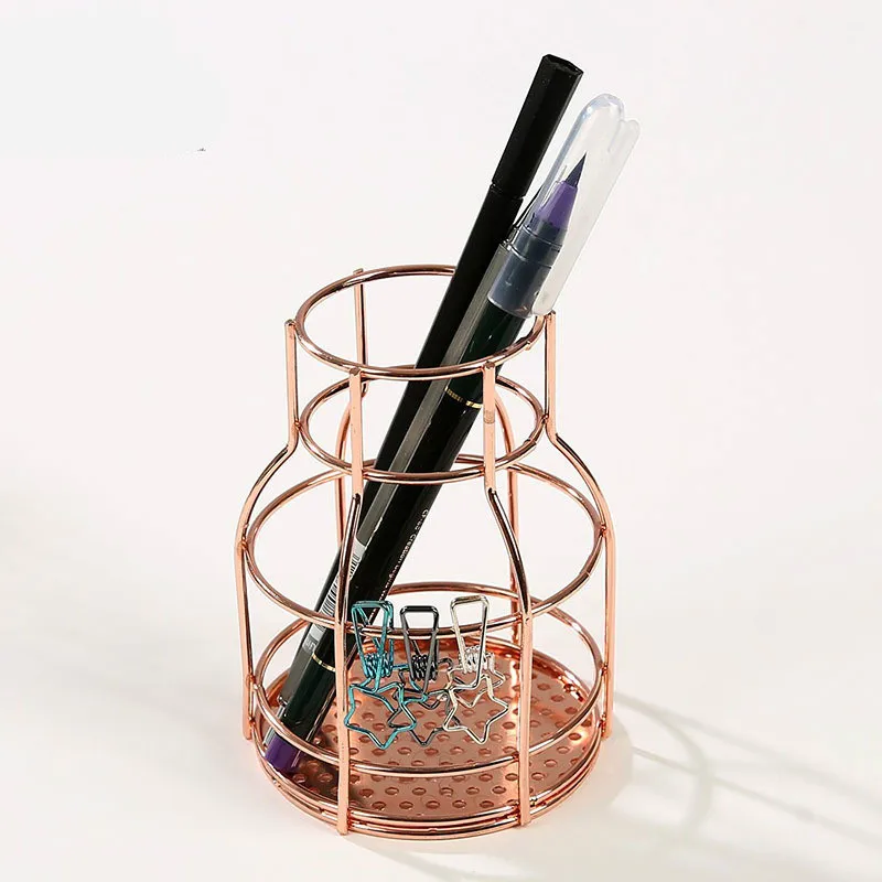 

Nordic Ins Metal Iron Pen Barrel Lace Twill Eyebrow Pen Makeup Receptacle Barrel Decorative Photo Display Props
