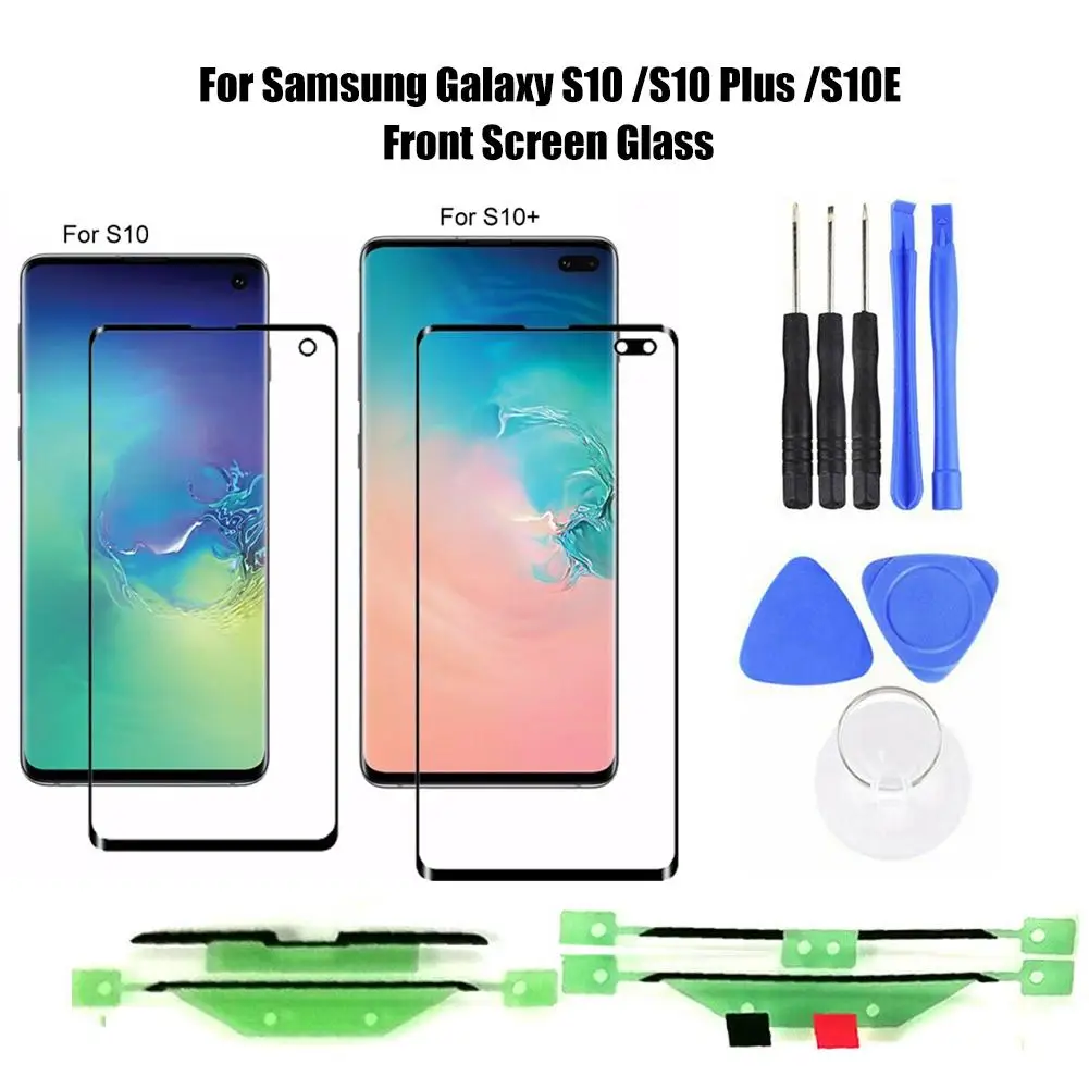 Замена телефона Переднее стекло сенсорный экран для samsung Galaxy S10/S10 Plus/S10E поддержка