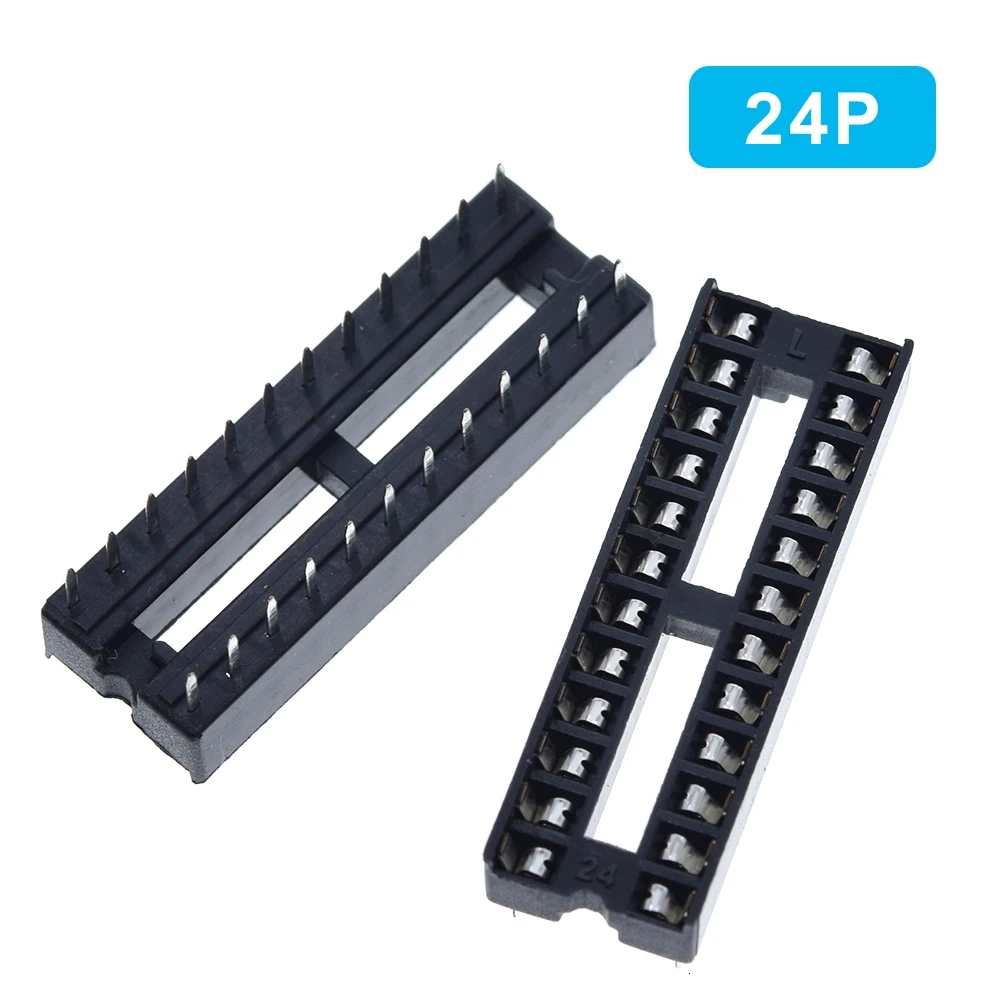 10 шт. IC сиденье 6 P/8 P/14 P/16 P/18 P/20 P/24 P/28 P DIP ИС адаптер припоя Тип 28 pin узкий корпус гнезда DIP MCU сиденье 24PIN