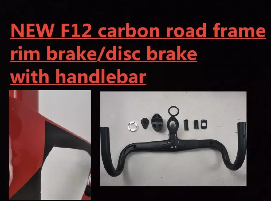 

High quality F12 carbon frame road bike suitable for Di2 mechanical group 700C carbon road bicycle frameset BB bottom bracket