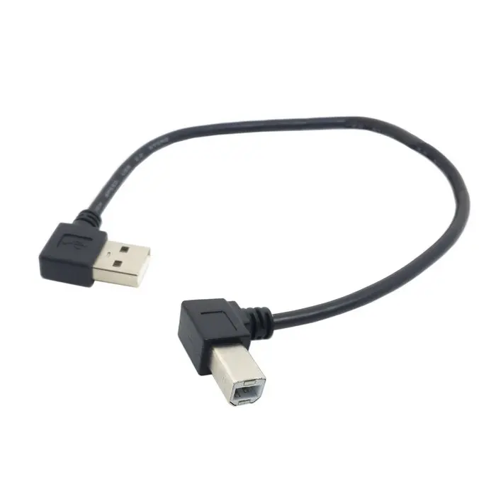 Angled USB 2.0 A Male to Left B 90 degree Printer Scanner Cable 20cm | Электроника