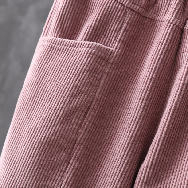 Neploe/осенне-зимние женские вельветовые брюки; Pantalon Mujer; штаны-шаровары с эластичной резинкой на талии; большие размеры; повседневные свободные брюки; 54595