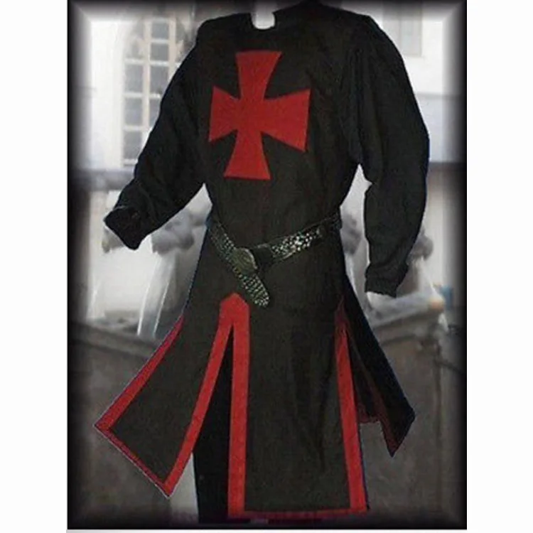 Костюм средневекового рыцаря Templar Crusader мужская туника с длинным рукавом рубашка