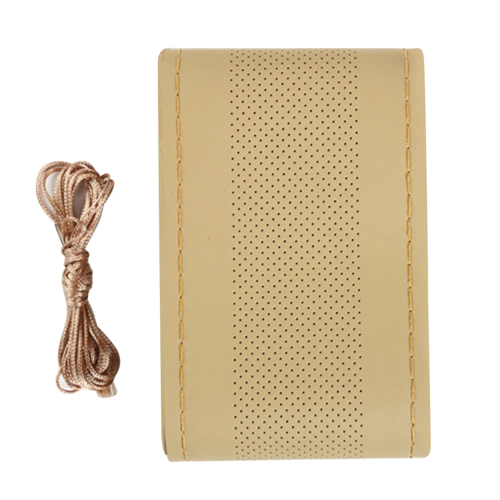 Нескользящая Автомобильная оплетка рулевого колеса из воловьей кожи аксессуары