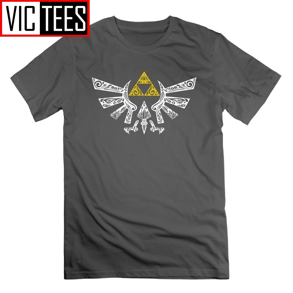 Легенда о Зельде футболка Zelda Hyrule каракули Винтаж хлопок футболки Графический для мужчин короткий рукав Футболка