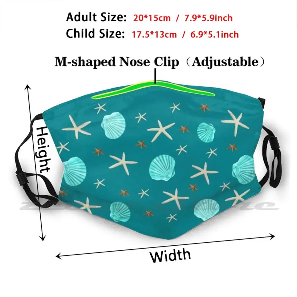 Морская звезда моющиеся трендовые индивидуальные Pm2.5 фильтр маска дизайн