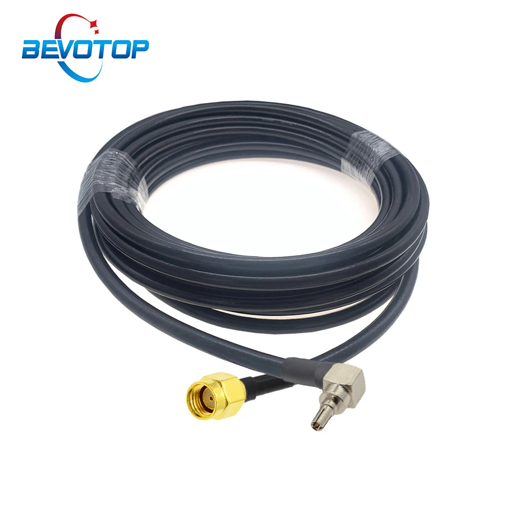 

CRC9 Male Right Angle Plug to RP-SMA Male Connector RG58 Cable RF Coaxial Pigtail 3G Modem Extension Cord Adapter Jumper