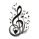Популярный образец музыкального символа, фотоаппликация для тела, окна, украшение для ноутбука, изысканная Водонепроницаемая Солнцезащитная Автомобильная наклейка