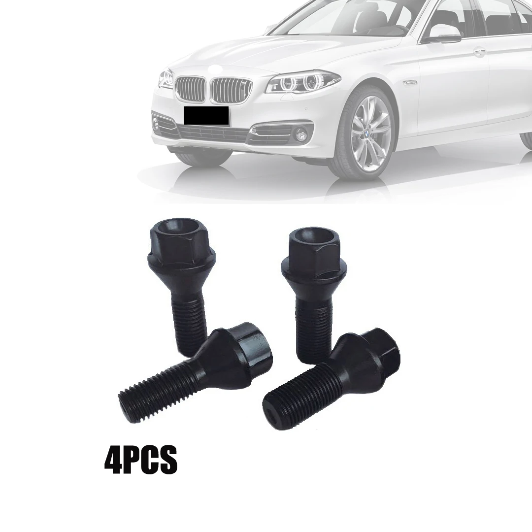 4 шт. болт для колеса BMW M14 x 1 25 гайка из стали черная 36136781151 универсальная поддержка