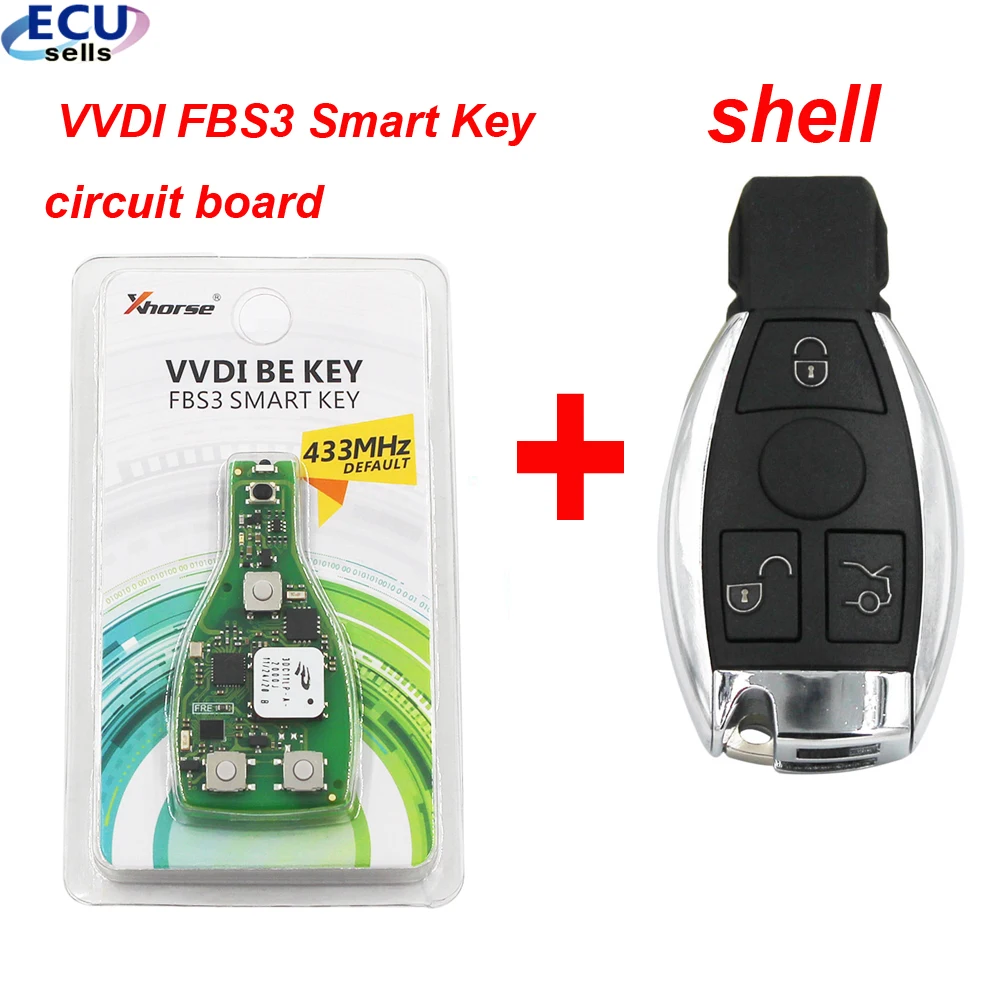 Универсальный смарт-ключ XHORSE VVDI FBS3 без ключа 315 МГц/433 МГц для Mercedes Benz с нажимным