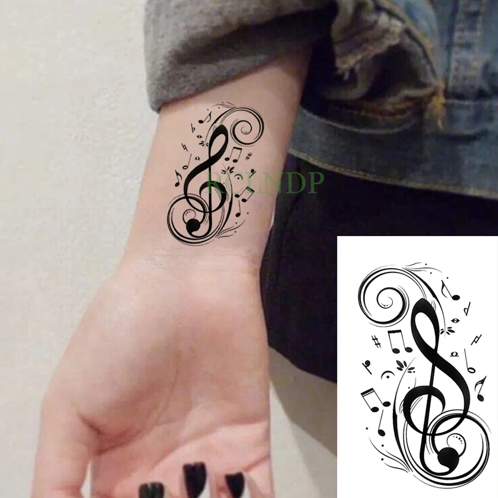 

Waterproof Temporary Tattoo Sticker Music Note Tattoos Flash Tattoos Fake Tatoo Tatouage Tatto For Men Women Kids
