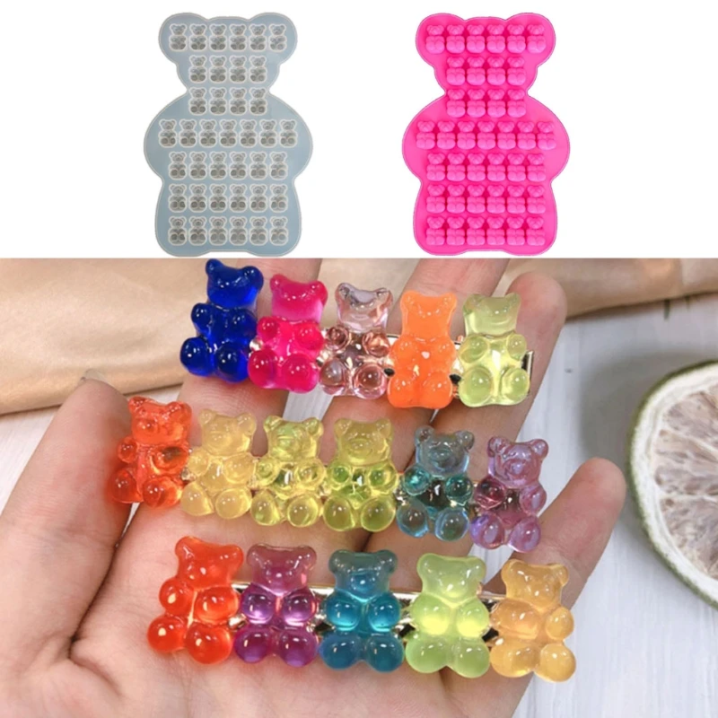 

Bear Epoxy Resin Mold Jewelry Pendant Casting Silicone Mould DIY Crafts Candy Cake Chocolate Baking Tool R58E