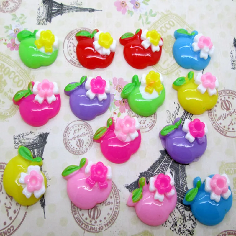 50 шт. разноцветные Полимерные Подвески в виде яблока | Украшения и аксессуары