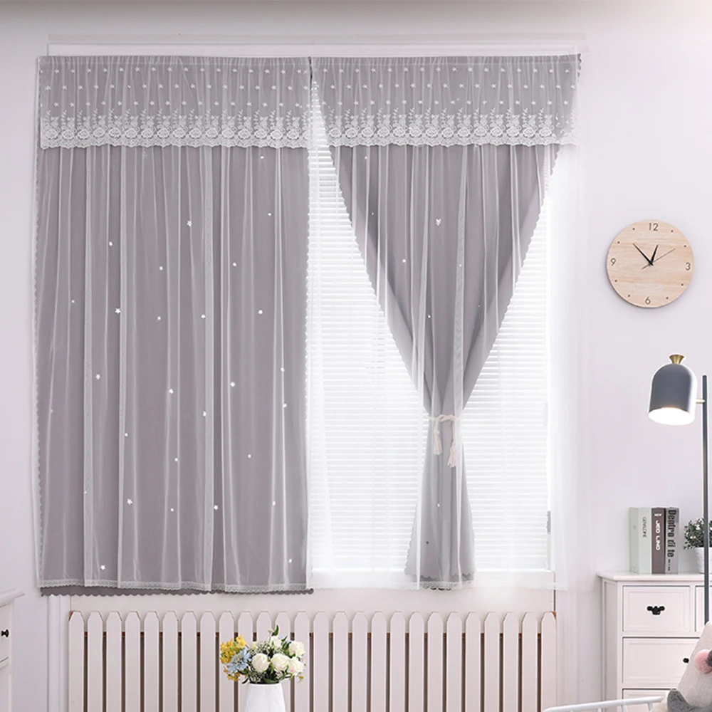 

Blackout Curtains Velcro Curtains for Living Room Bedroom Windows Decorative Drapes Punch-Free Protective Wall Easy Install
