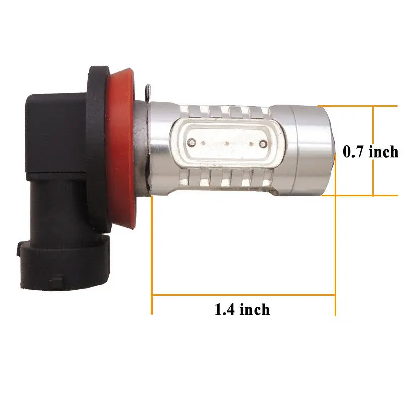 

Accessories Driving Fog Lights Bulbs LED Red H11 H8 2 pcs Car Super Bright