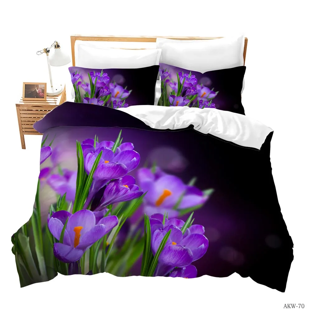 

Классический комплект постельного белья 3 шт./компл. 3D розы наволочка с принтом Стёганое одеяло для домашнего декора в пасторальном плоский ...