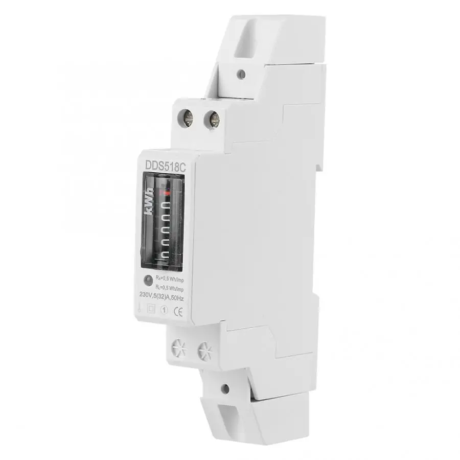 DDS518C цифровой ЖК дисплей счетчик энергии 220V однофазный din рейку кВт ч