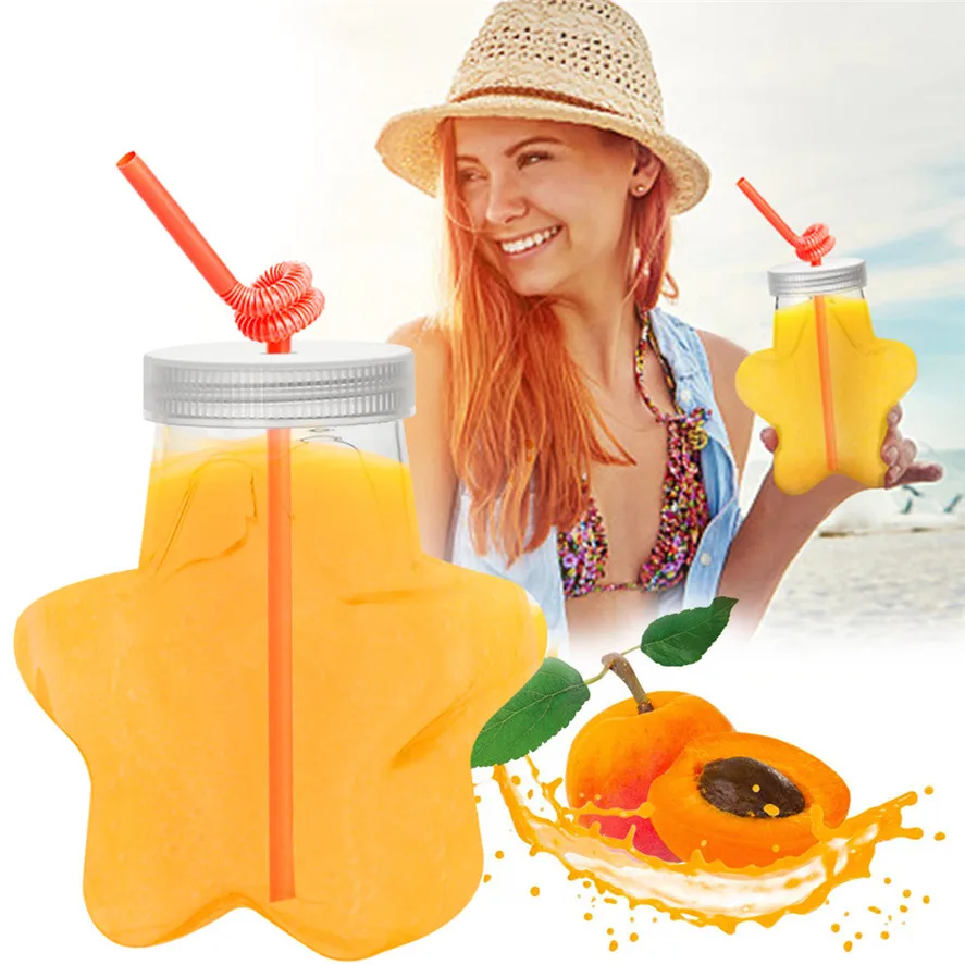 Новинка пластиковая бутылка для напитков в форме звезды 1 шт 400 мл/300 мл воды вина