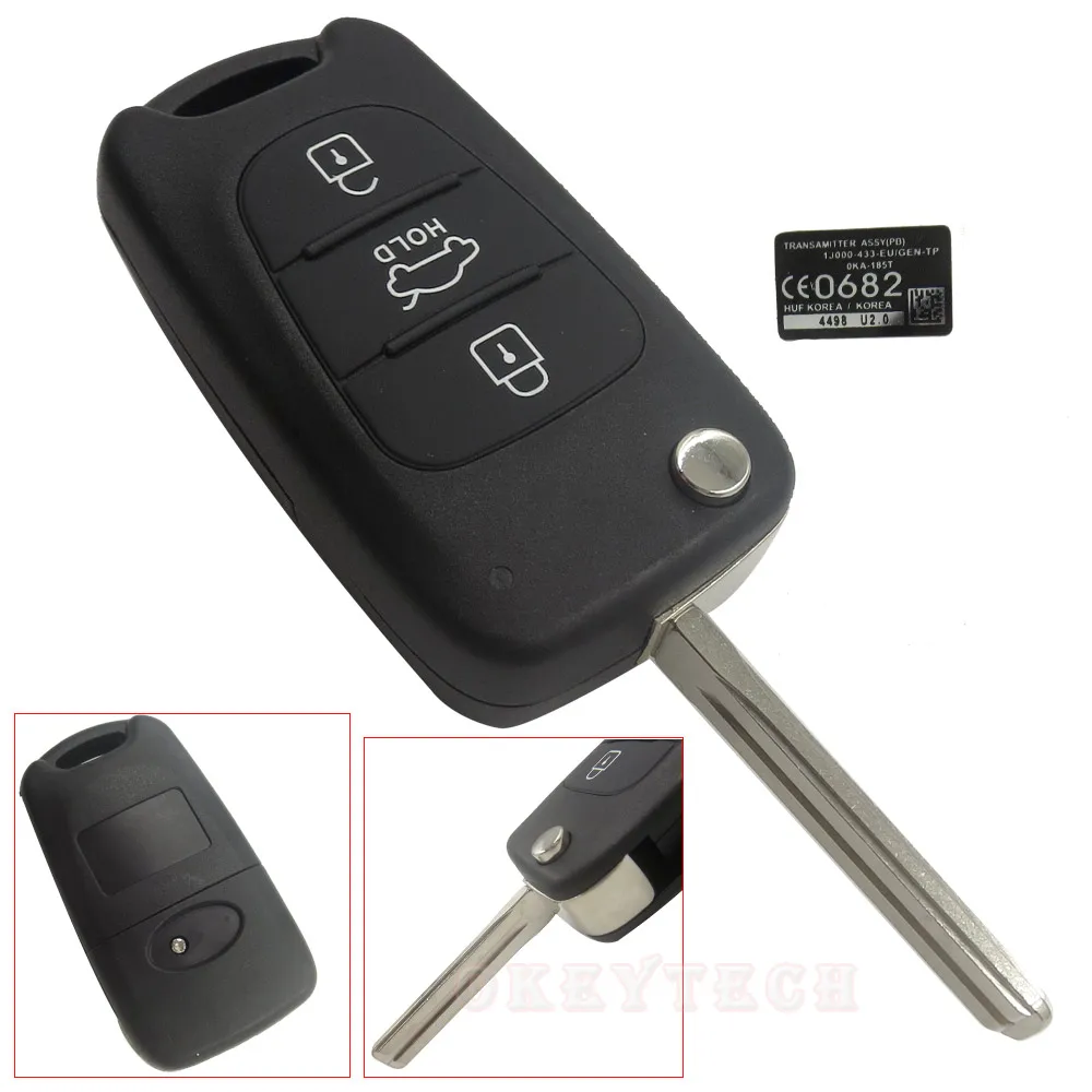 OkeyTech складной Автомобильный ключ-раскладушка для Kia Rio 3 Picanto Ceed Cerato Sportage K2 K3 K5 Soul